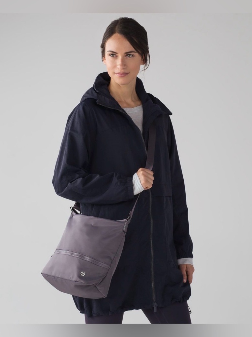 lululemon Go Lightly Shoulder Crossbody Bag Magnum Gray Purple Travel Women’s - Picture 11 of 12